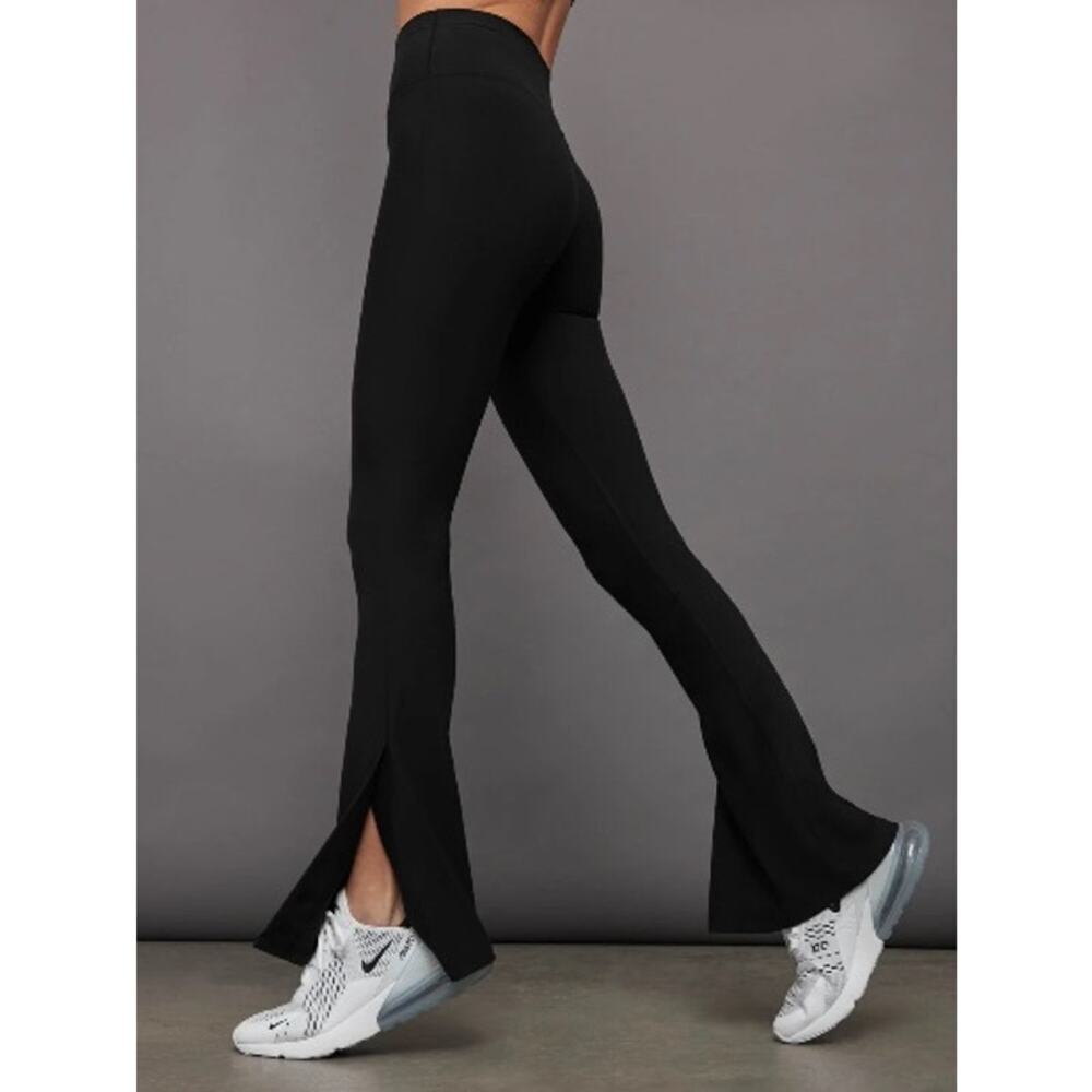 Carbon38 Split Bootcut Leggings Women’s Large Black Stretch Pants